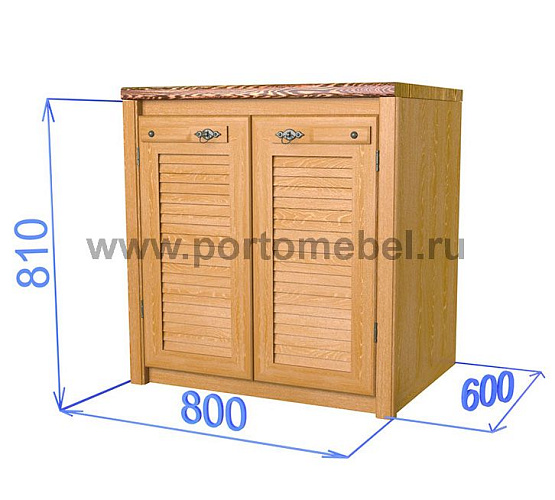 Фото Шкаф-стол с двумя дверцами 800 Хлоя КХ 01