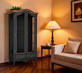 Cервант стеклянный Marlette WOOD с зеркалом