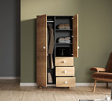 Шкаф двухдверный с тремя ящиками Сплит SP16