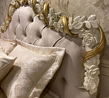 Кровать двуспальная Romantic Gold R418/R416 с мягким изголовьем