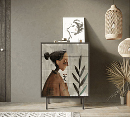 Фото Комод вертикальный с четырьмя ящиками Emerson Art2