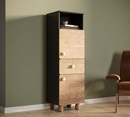 Фото Узкий шкаф сдвумя дверками и одним ящиком Сплит SP13