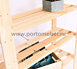 Стеллаж Хей 171х78х30 полки из реек