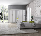 Кровать двуспальная с подъемником TIFFANY (вудлайн кремовый)