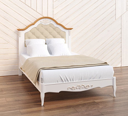 Фото Кровать односпальная Marlette WOOD с мягким изголовьем