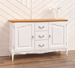 Фото Комод широкий Marlette WOOD 3 ящика 2 двери