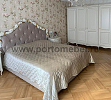 Кровать двуспальная Romantic Gold R418/R416 с мягким изголовьем
