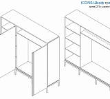 Шкаф трехдверный ICON’S РВ 103