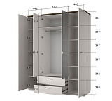 Шкаф четырехстворчатый VINATI 4DG2S Z