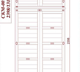 Шкаф с антресолью Марина СКМ-001-13А