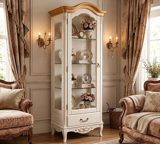 Фото Витрина стеклянная Marlette WOOD Прованс