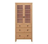 Шкаф витрина 3 ящика широкий HEMNES Кымор