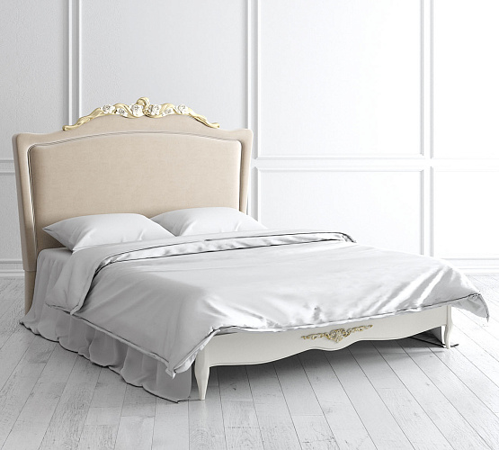 Фото Кровать двуспальная Romantic Gold R556D/R558D с мягким изголовьем