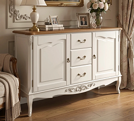 Фото Комод широкий Marlette WOOD Прованс 3 ящика 2 двери