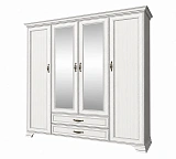 Шкаф четырехдверный 4D2S Z TIFFANY (вудлайн кремовый)