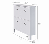 Тумба для обуви 4 ящика HEMNES Кымор