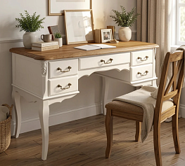 Фото Кабинетный стол узкий Marlette WOOD Прованс