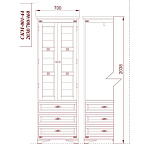 Шкаф Марина СКМ-001-44(-01)