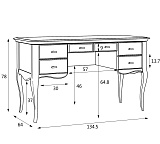 Кабинетный стол пристенный Ballette BA111M.1S