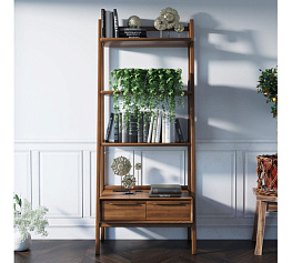 Изображение Узкий стеллаж Bruni с 2 ящиками Фото Узкий стеллаж Bruni с 2 ящиками