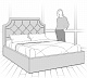 Кровать двуспальная K09Y с подъемным механизмом